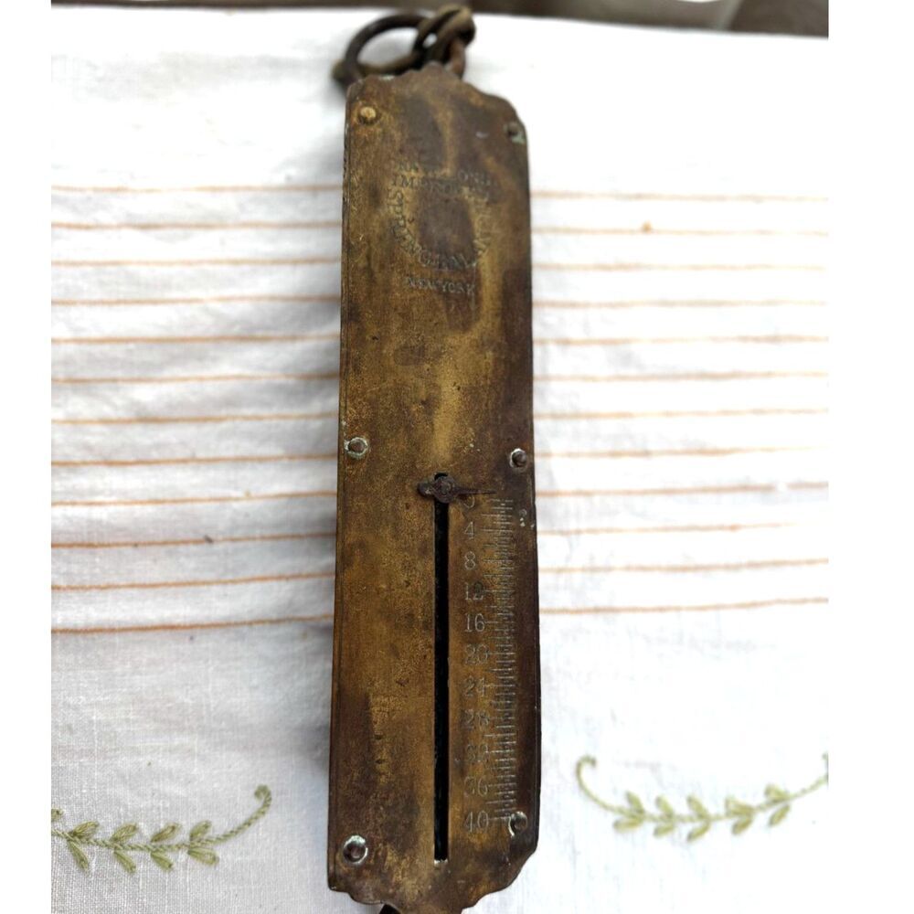 Gorgeous vintage Chatillons Improved Spring Balance Scale New York 40 lbs